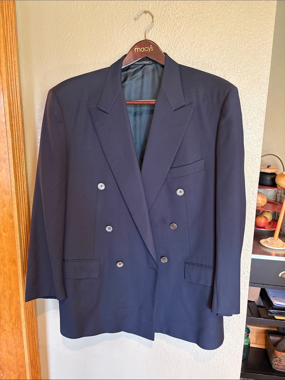 Corneliani Double-Breasted Dark Blue Blazer